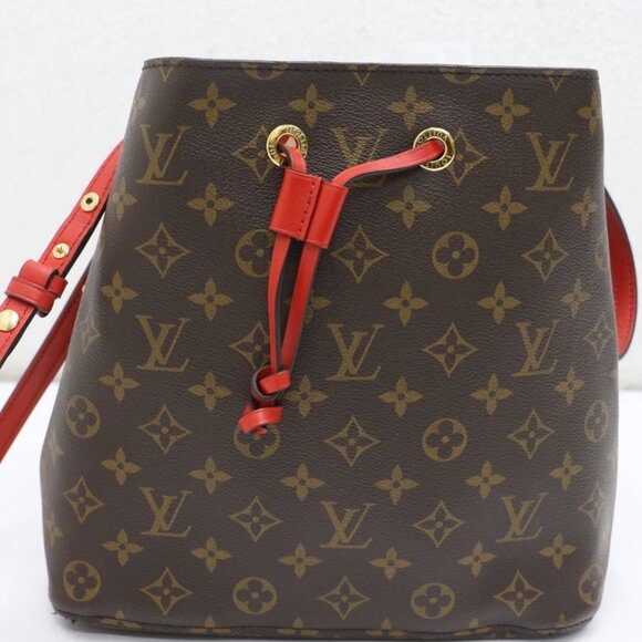 Louis Vuitton NéoNoé Monogram Bucket Bag MM Brown Canvas - Picture 1 of 14